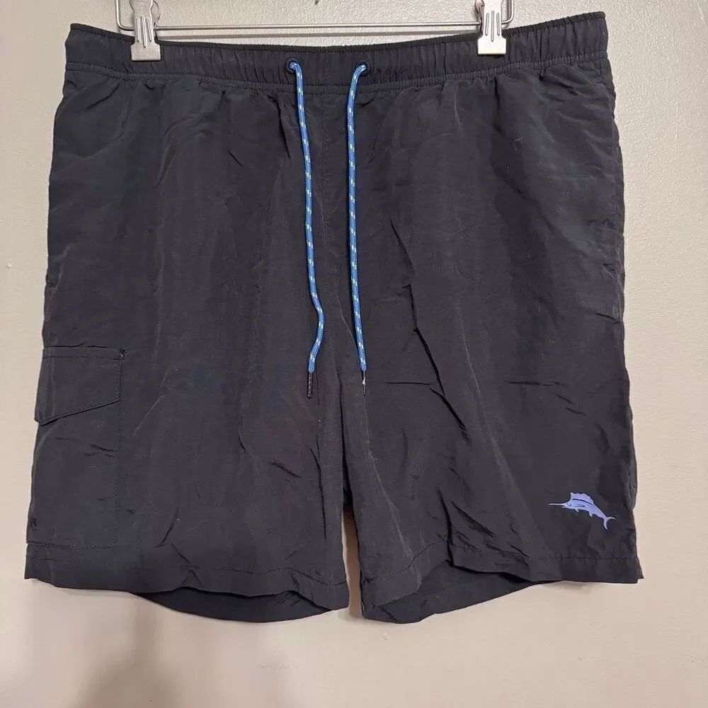 Tommy Bahama men’s black swim trunks size large